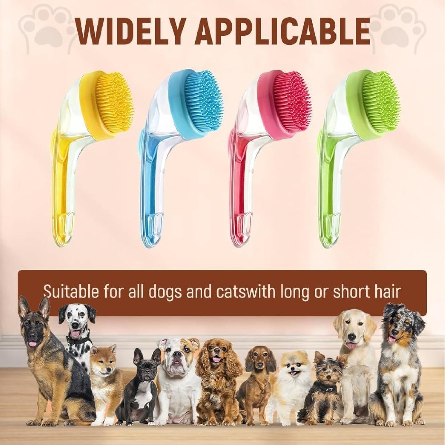 Transform Your Pet's Bath Time with the 2 in 1 Dog Bath Brush - Massage and Shampoo Dispenser for Ultimate Grooming Experience!