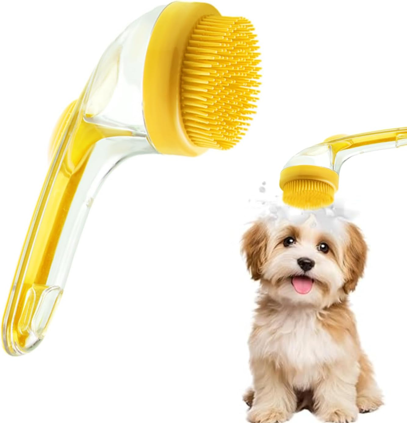 Transform Your Pet's Bath Time with the 2 in 1 Dog Bath Brush - Massage and Shampoo Dispenser for Ultimate Grooming Experience!