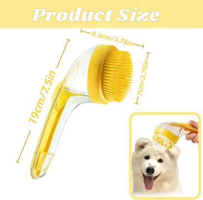 Transform Your Pet's Bath Time with the 2 in 1 Dog Bath Brush - Massage and Shampoo Dispenser for Ultimate Grooming Experience!